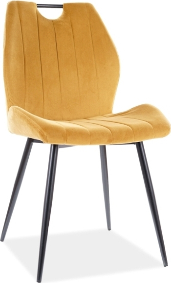 Bethlehem Esszimmerstuhl - Orangefarbener Samt