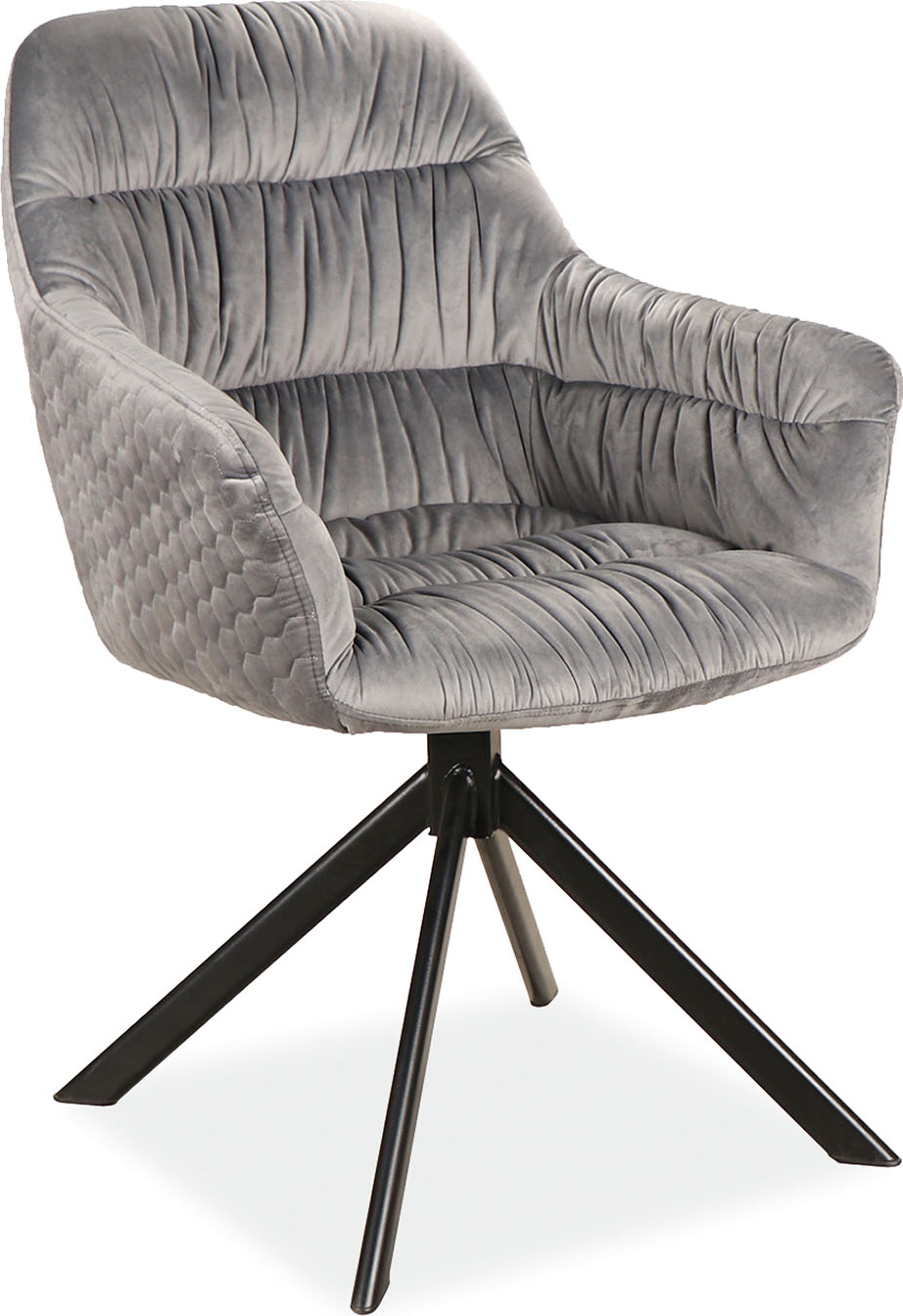 Astoria Esszimmerstuhl - Grauer Samt