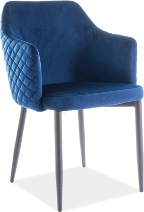 Haylee Esszimmerstuhl - Blauer Samt