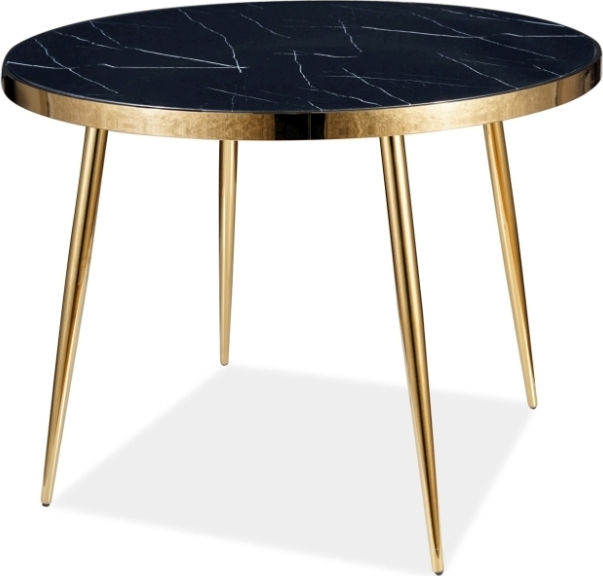 Calvin Esstisch 100 cm - Schwarz/Gold Calvin Esstisch 100 cm - Schwarz/Gold