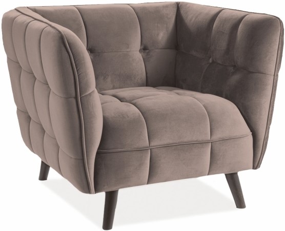 Renae-Sessel aus beigem Samt