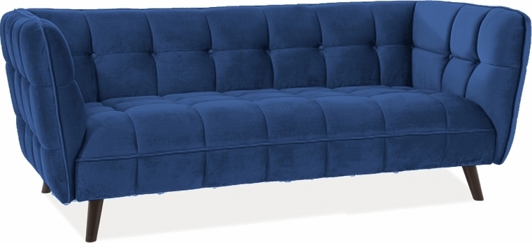 Sofa Renae - Blaues Wildleder