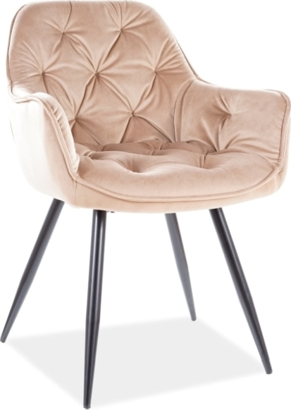 Cherry Esszimmerstuhl - Beige Samt