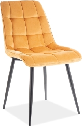 Schicker Esszimmerstuhl - Curry-Samt