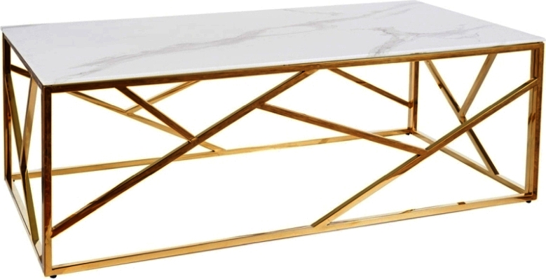 Leavitt Couchtisch 120 cm - Wei�/Gold