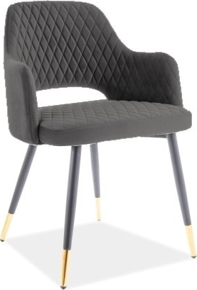 Franco Esszimmerstuhl - Grauer Samt