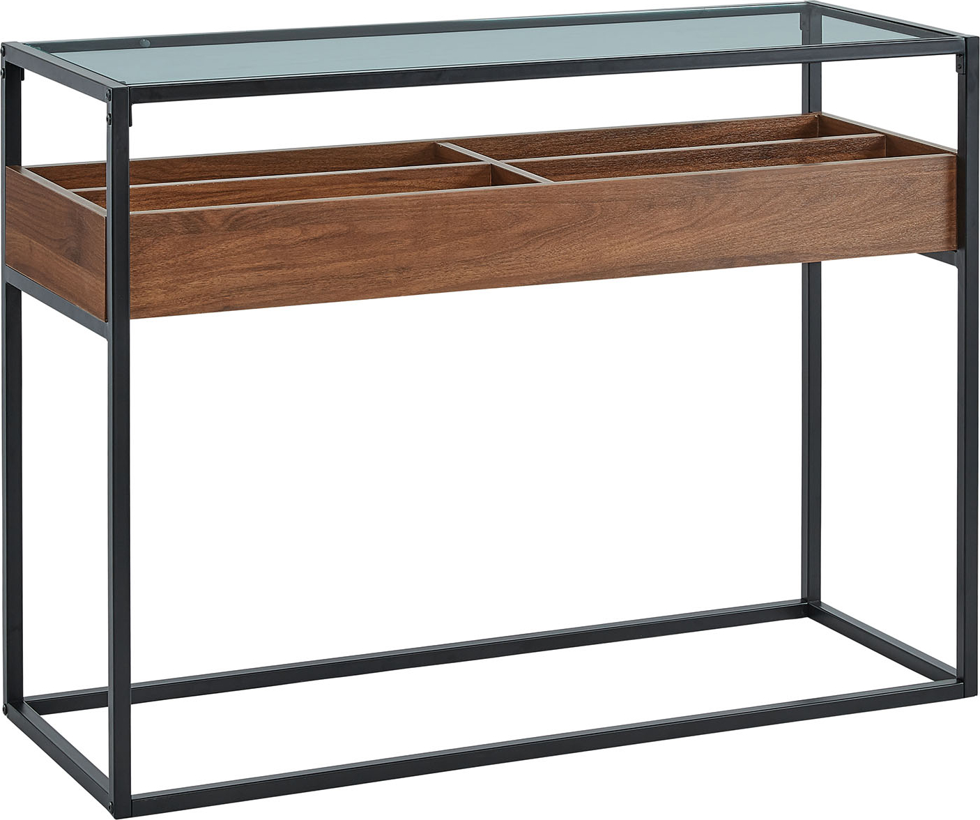 Harmony Konsolentisch 110 x 40 cm - Nussbaum/schwarz