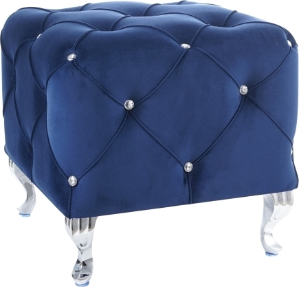 Hocker Hestia - Blauer Samt