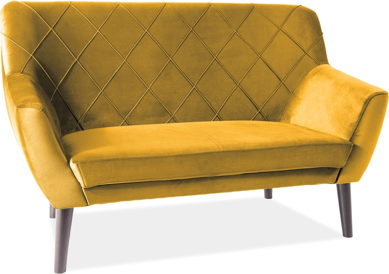 Kier 2-Sitzer-Sofa - Orangefarbener Samt