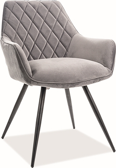 Linea Esszimmerstuhl - Grauer Samt Linea Esszimmerstuhl - Grauer Samt