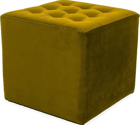 Kent Puff - Orangefarbener Samt