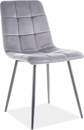 Stuhl Milamat - Grauer Samt