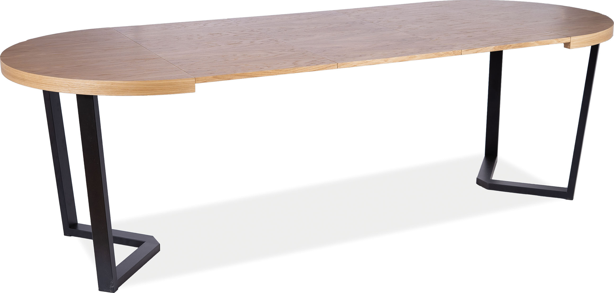 Parker Esstisch 100-250 cm - Eiche/schwarz