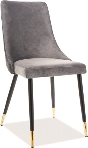Piano Esszimmerstuhl - Grauer Samt