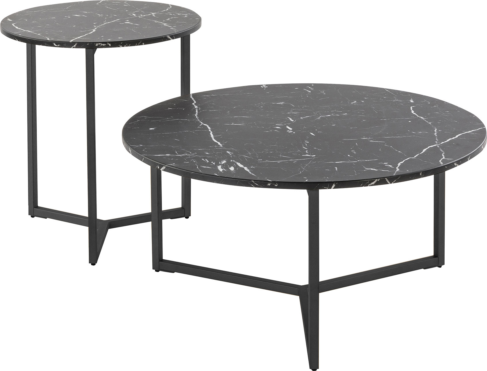 Ravello Couchtisch �80 cm - Schwarz