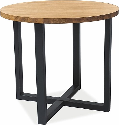 Rolf Esstisch 90 cm - Eiche/schwarz