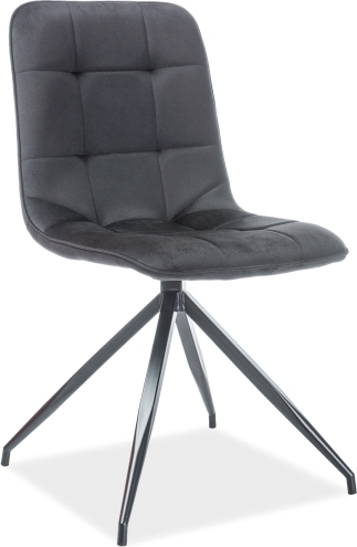 Texo Esszimmerstuhl - Schwarzer Samt