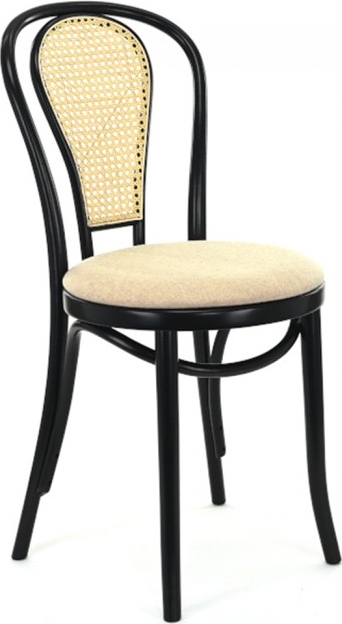 Esszimmerstuhl Nr. 18 mit Rattan-R�ckenlehne - Optionale Farbe von Rahmen und Polsterung