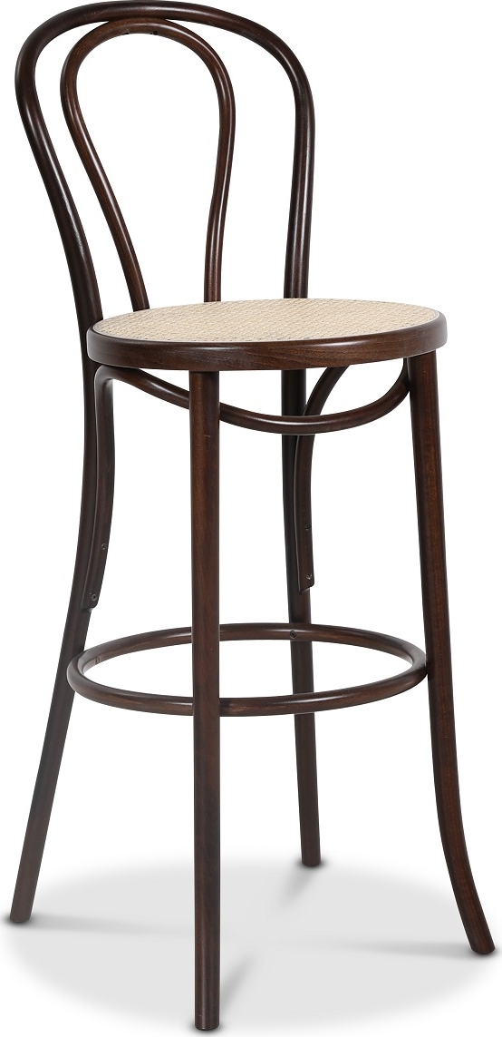 No 18 Barhocker mit Rattansitz - Beliebige Farbe des Gestells No 18 Barhocker mit Rattansitz - Beliebige Farbe des Gestells