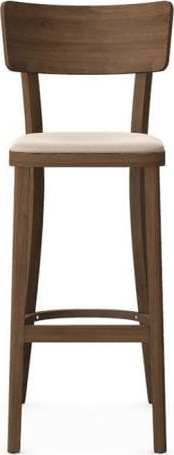 Solider Barhocker mit gepolsterter Sitzfläche - Optionale Farbe und Polsterung Solider Barhocker mit gepolsterter Sitzfläche - Optionale Farbe und Polsterung