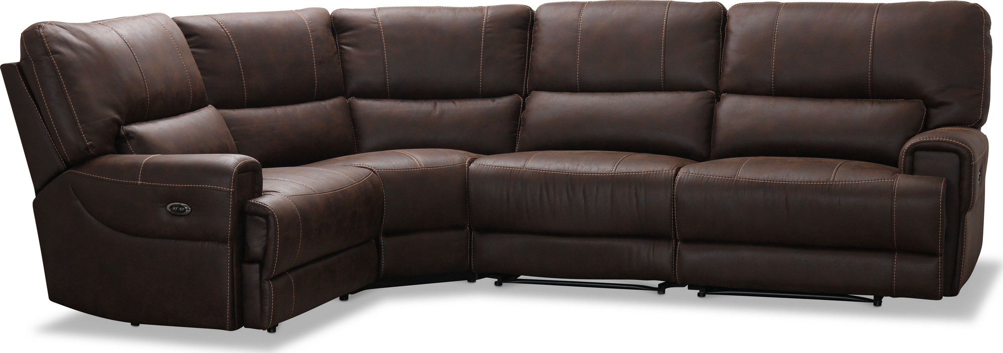 Elektrisches Ecksofa Las Vegas G - Dunkelbraun