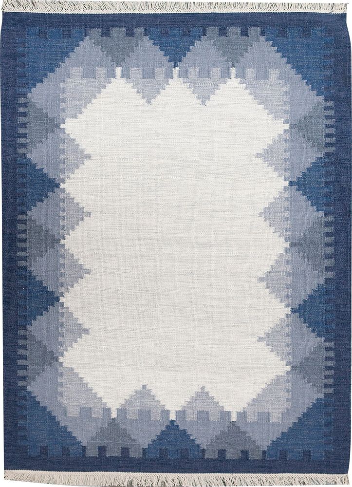 Kelim Teppich Karlskrona - Blau