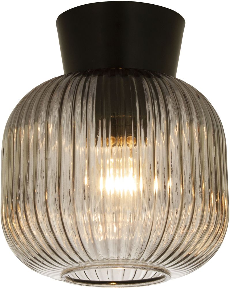 Deckenleuchte Vanja - Schwarz/Rauchgrau