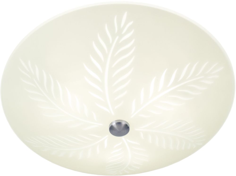 Deckenleuchte aus Palmenbl�ttern - Wei�/Stahl