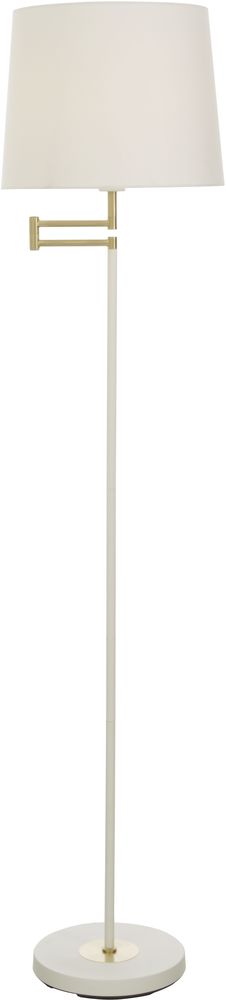 Birka Stehleuchte - Weiß/Messing matt Birka Stehleuchte - Weiß/Messing matt