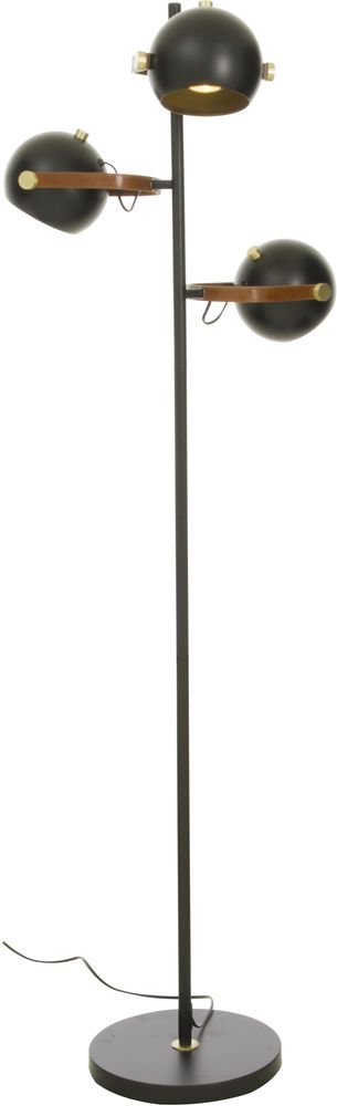 Bow 3-Arm-Stehleuchte - Schwarz/Messing matt