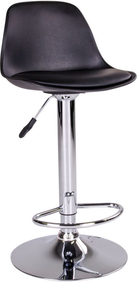 Trondheim Barhocker - Schwarz/Chrom + M�belf��e