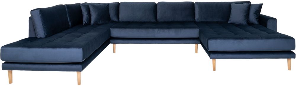 Lido U-Sofa mit offenem Ende - Dunkelblau