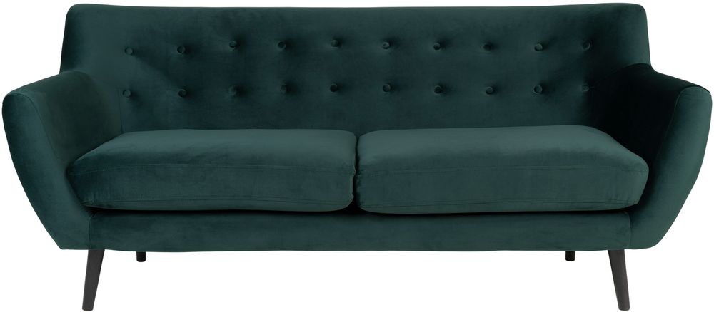 Monte 3-Sitzer-Sofa - Dunkelgr�n/Schwarz