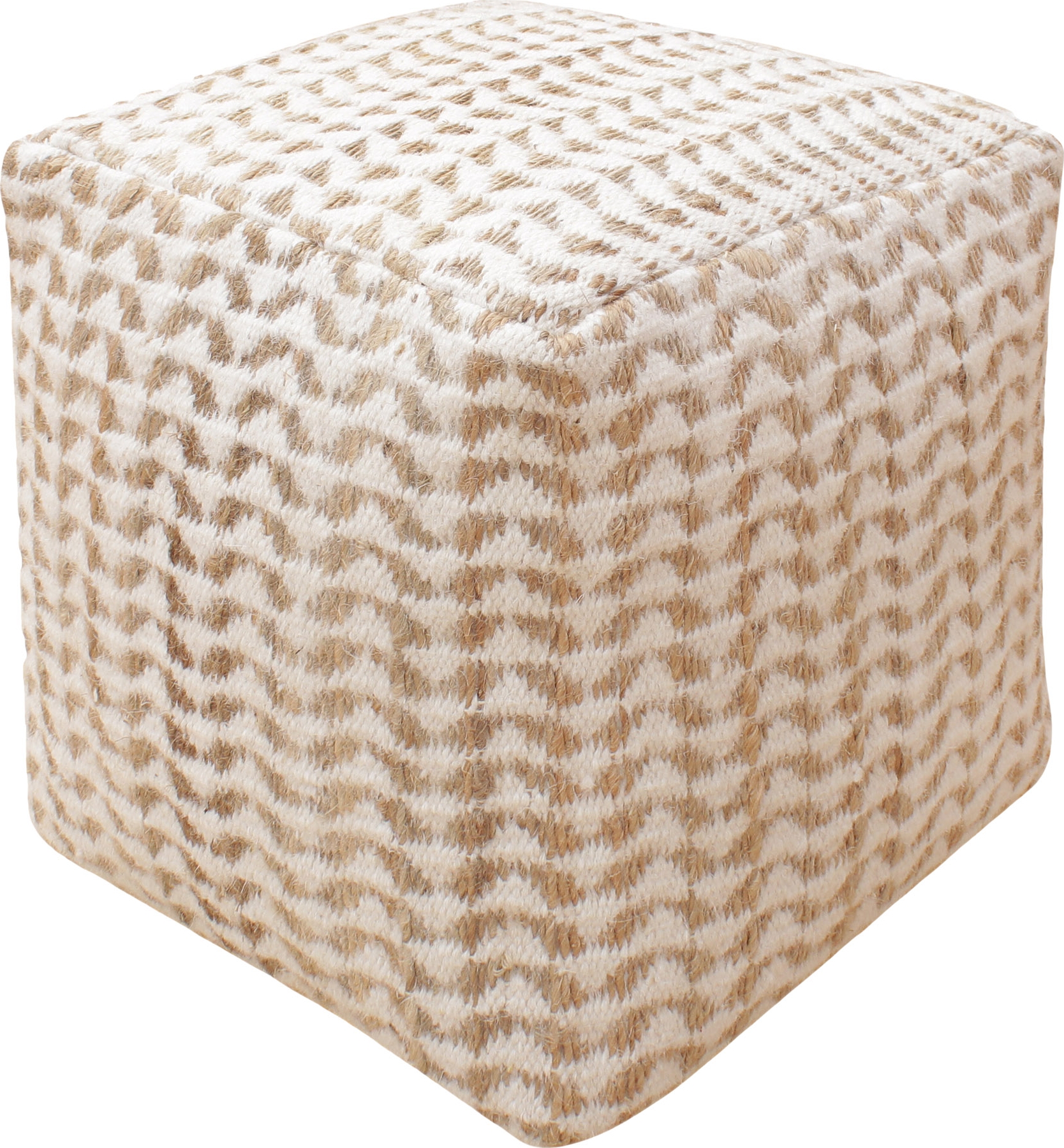 Vapi Pouf Natur/Elfenbeinwei�
