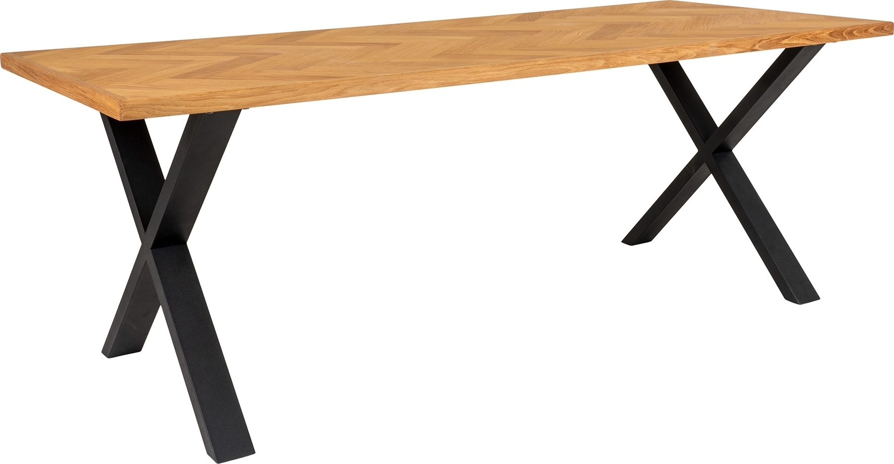 Bordeaux Esstisch 200 x 95 cm - Eiche mit Fischgr�tmuster