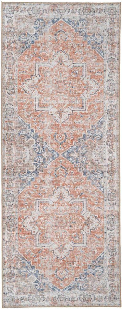 Havana Teppich - Orange/Blau - 80x200
