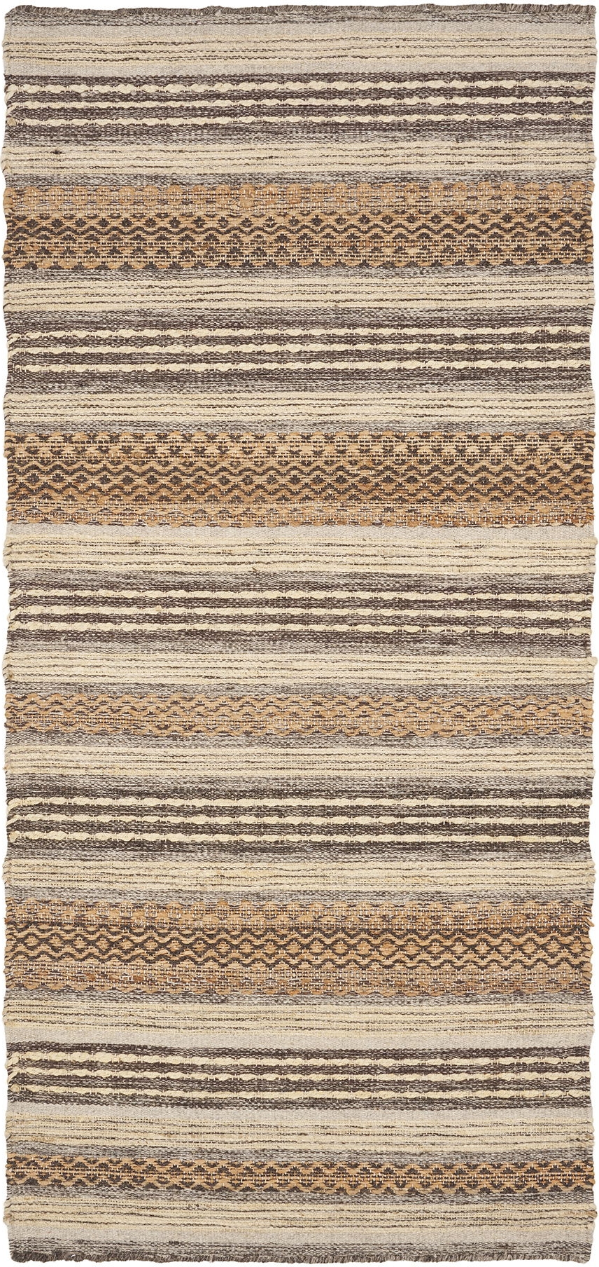 Morena Flurteppich 180 x 80 cm - Natur/Grau