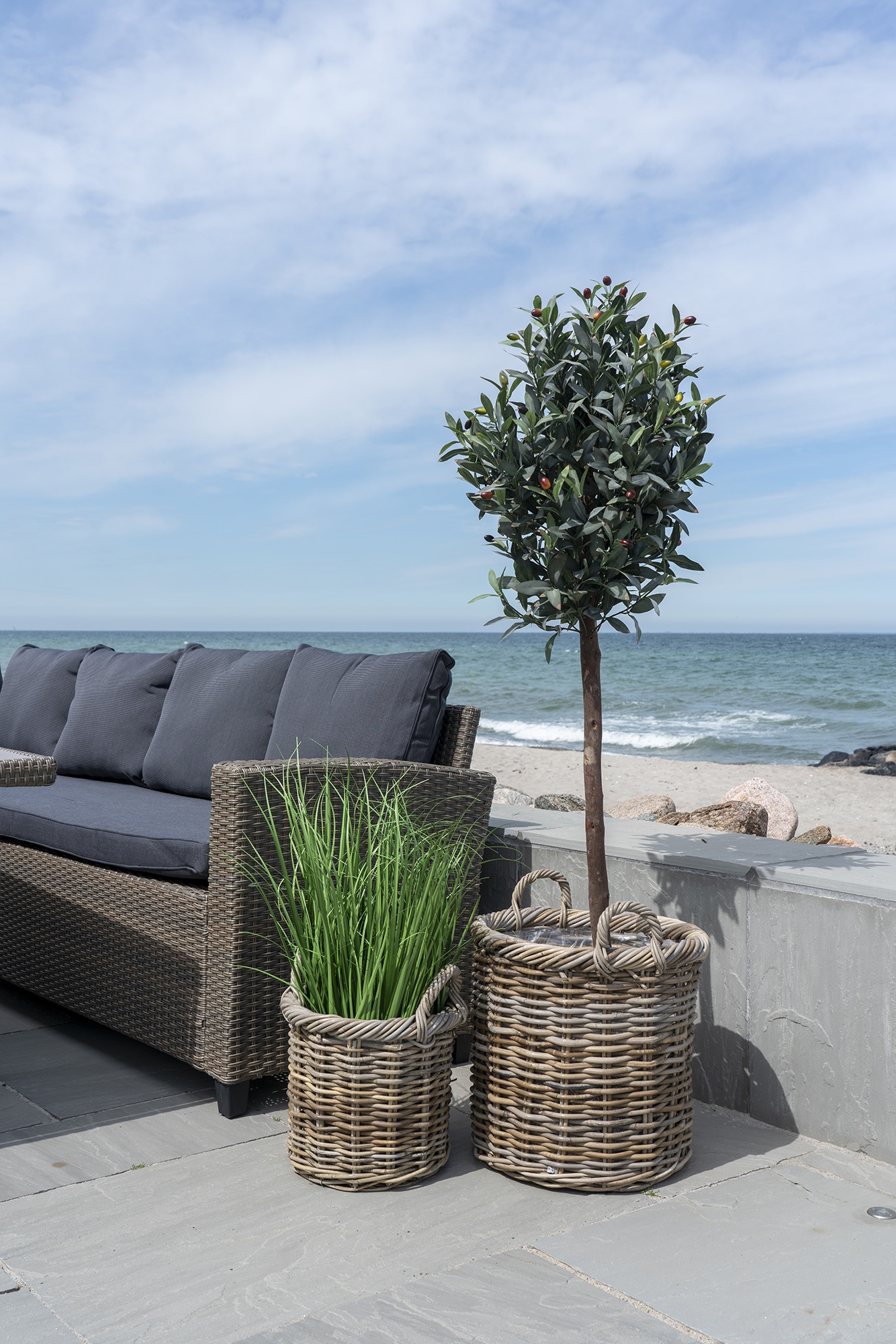 Korbset mit 2 K�rben - Rattan