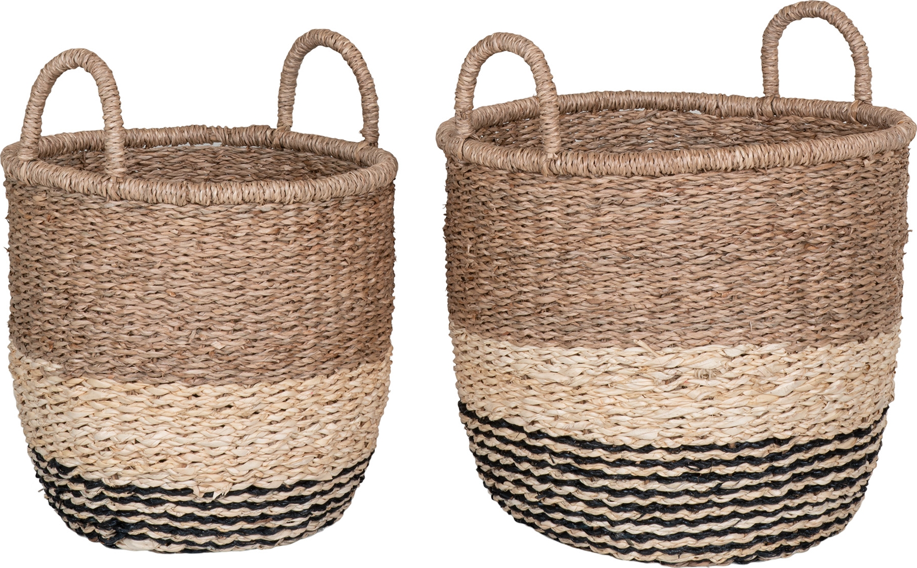 Lima-Korbset, 2-tlg. Natur/Braun/Schwarz Lima-Korbset, 2-tlg. Natur/Braun/Schwarz