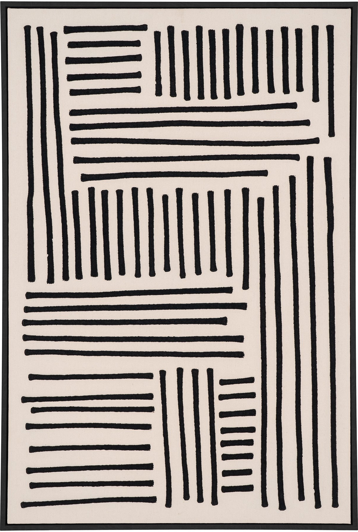 Lipari-Leinwandgemälde A 60 x 90 cm - Schwarz/Beige Lipari-Leinwandgemälde A 60 x 90 cm - Schwarz/Beige