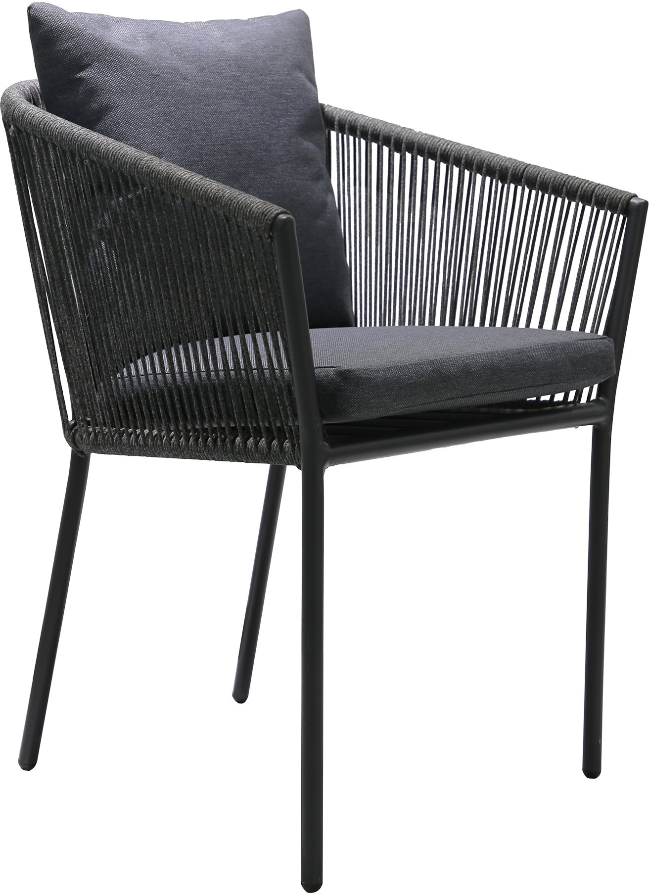 Salerno Esszimmerstuhl - Grau/Schwarz