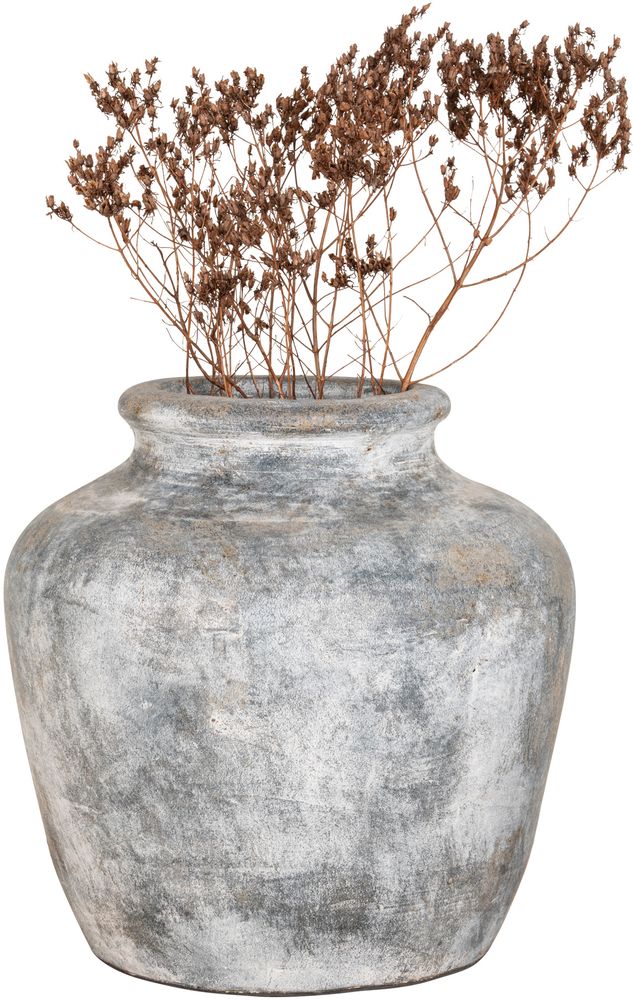 Dekorative Vase aus Santo Terrakotta - Hellgrau