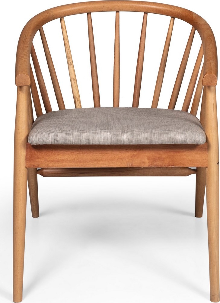 Rizoma Sessel Grau/Buche