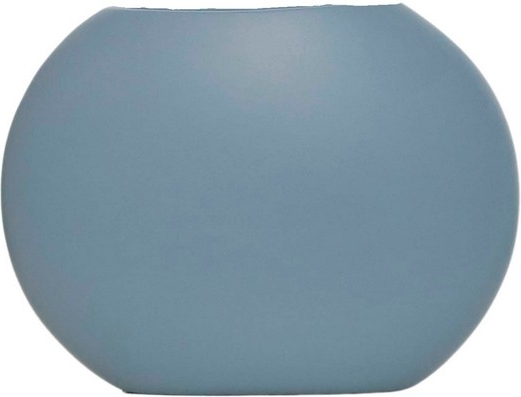 Flache Vase - Graublau