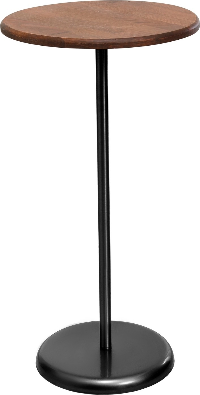 Stilvoller Beistelltisch Ø40 cm - Schwarz/Walnuss Stilvoller Beistelltisch Ø40 cm - Schwarz/Walnuss