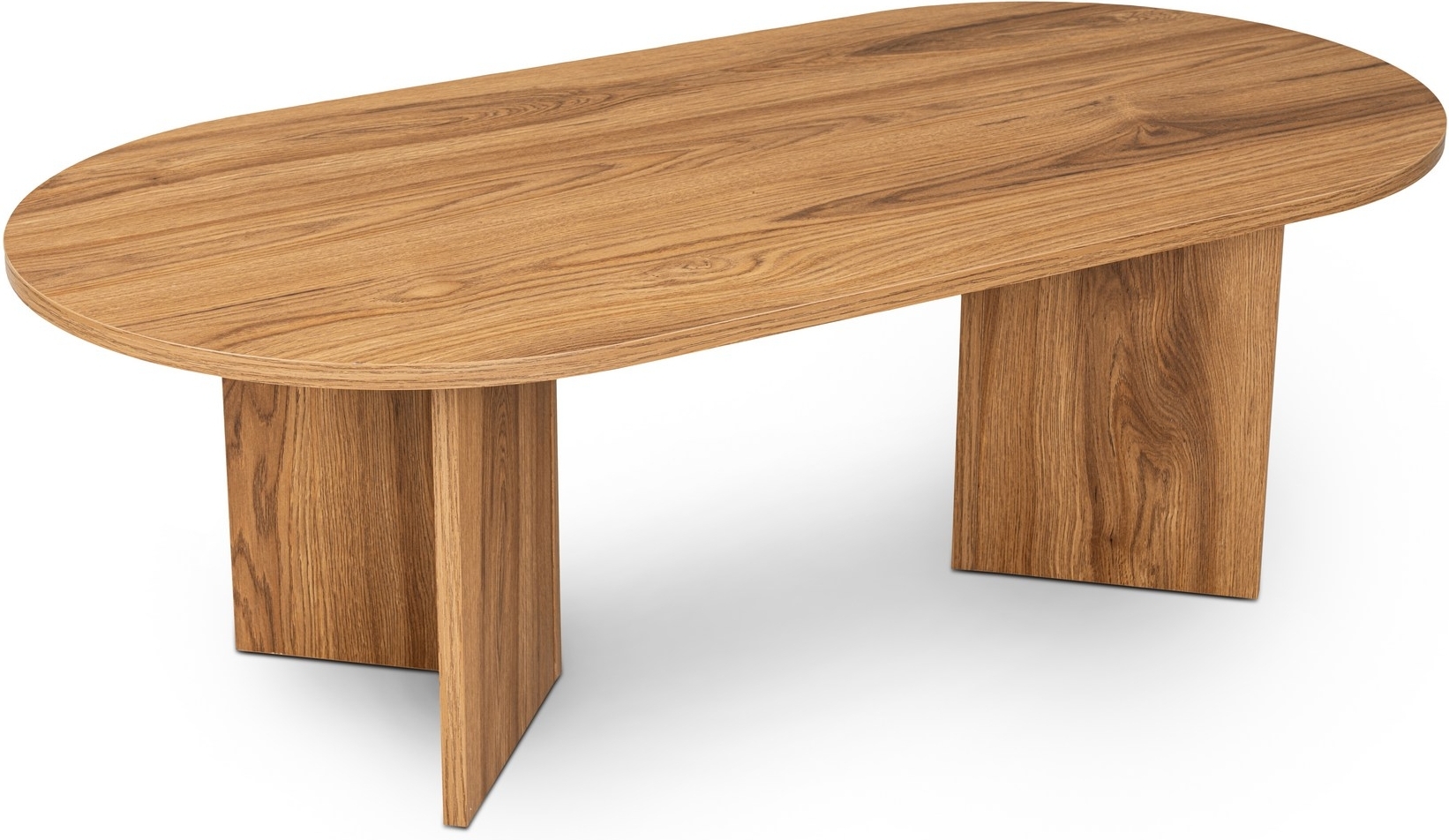 Ovaler Couchtisch 120 x 60 cm - Braun