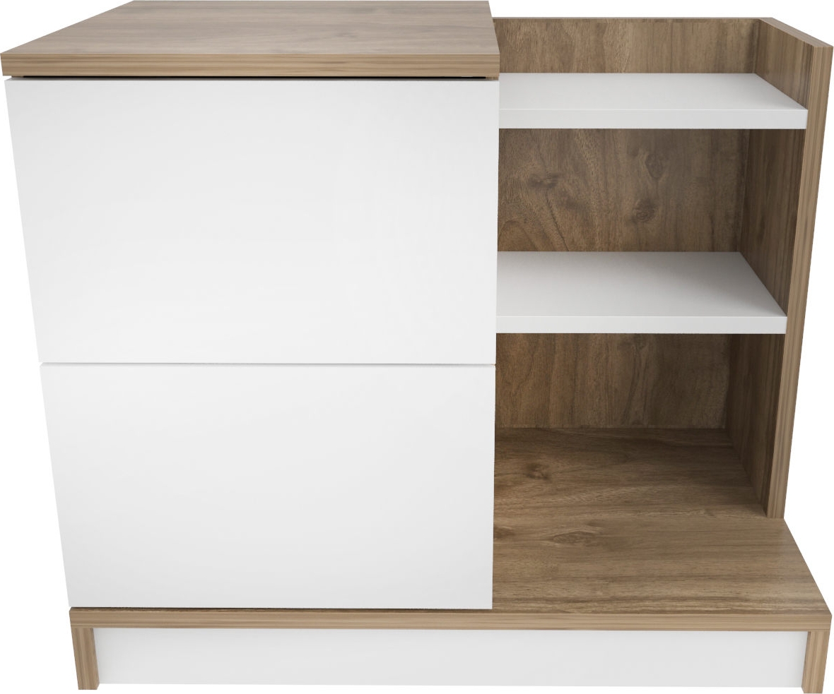 Pure Nachttische - Wei�/Eiche
