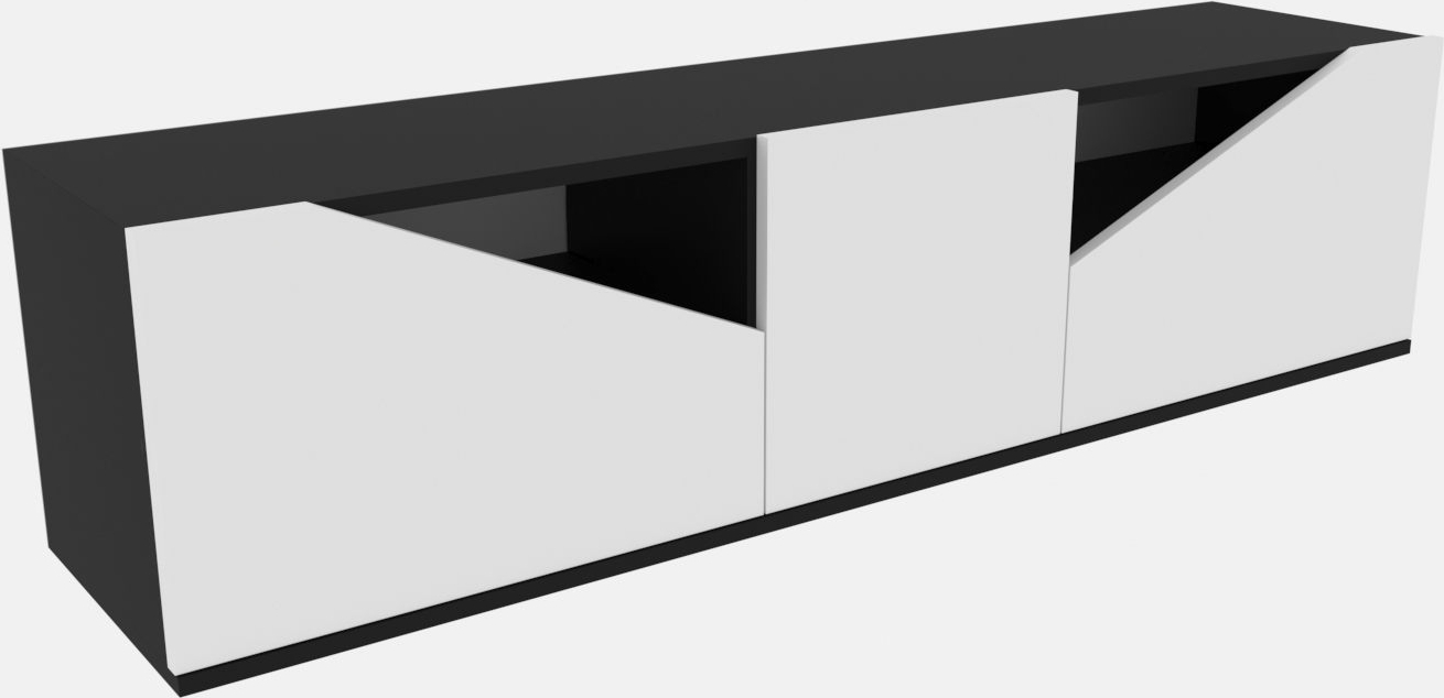 Carson Medienbank - Anthrazit/Wei�