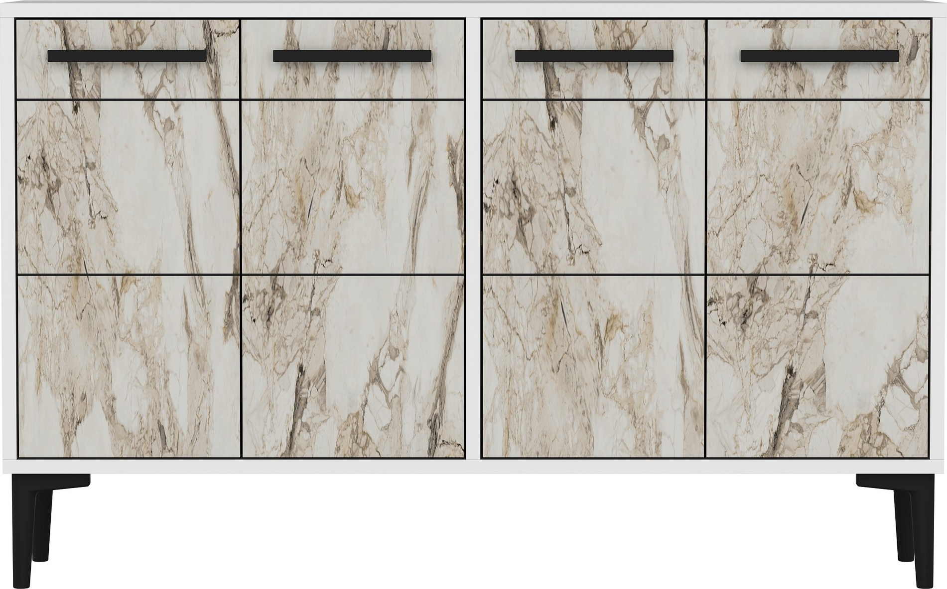 Stria Sideboard - Weiß/Marmor Stria Sideboard - Weiß/Marmor