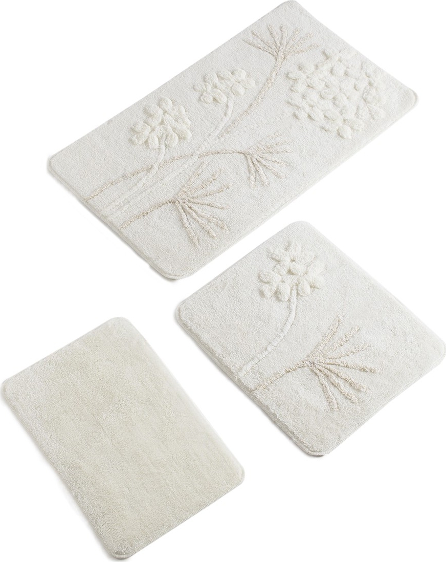 Badezimmerteppich Orchidee - Ecru